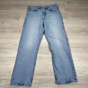 Levis Premium Wedgie Straight Jeans Light Wash Blue High Rise 34964-0057 Size 30